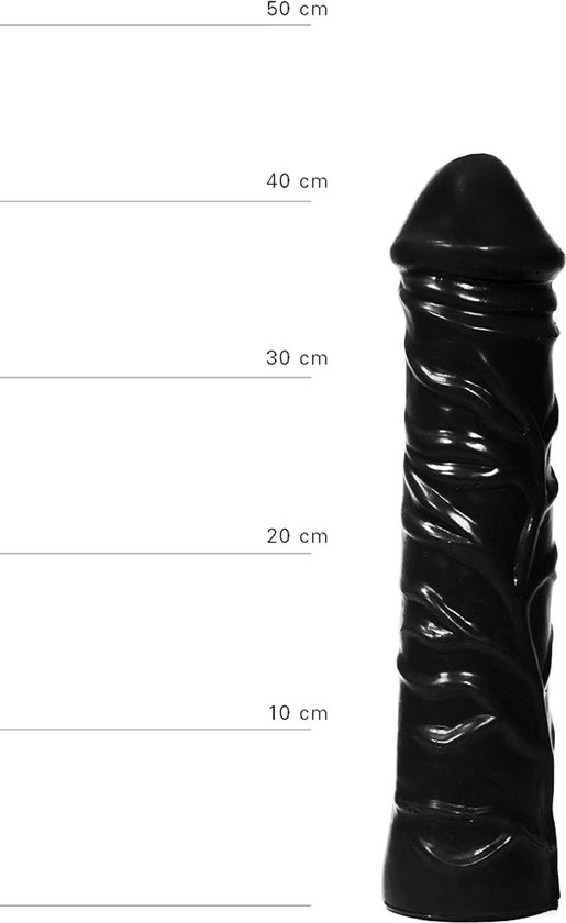 All Black Grote zwarte realistische dildo 33 cm