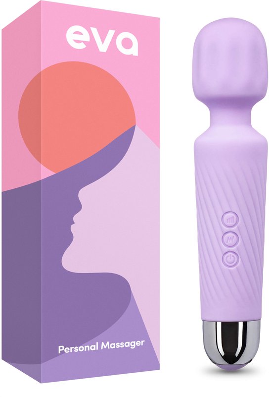 Eva® Personal Massager & Magic Wand Vibrator - G Spot Vibrator & Clitoris Stimulator - Stille Vibrators voor Vrouwen – Erotiek Sex Toys ook voor Koppels - Lavender Purple