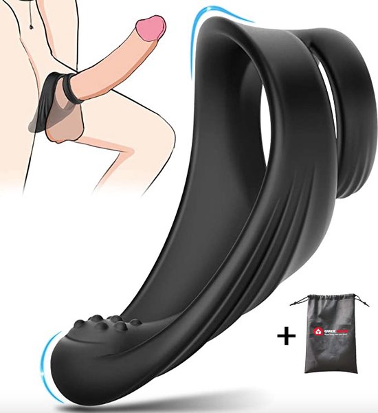 Quick Relief Perineum Teaser - Cockring - Siliconen Penis Ring- Penis Sleeve - Penis Ring - Sex Toys voor Mannen - 3 cm - Zwart