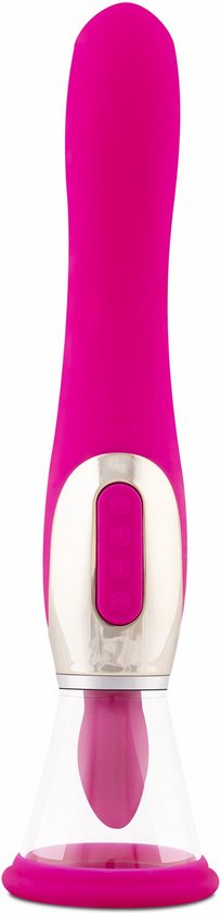 Teazers Pleasure Pump met G-Spot Vibrator – Vaginapomp met Clitoris Stimulator – Vibrators voor Vrouwen met G Spot Stimulator – Op 2 Manieren te Gebruiken – Roze