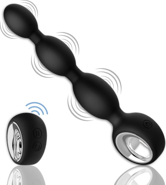 Viberoz Kinky - Vibrator voor Mannen en Vrouwen – Prostaat Stimulator - G-spot - 12 vibratie standen - Sex toys voor koppels - Anaal Dildo – Buttplug - Met afstandsbediening - Oplaadbaar - Waterdicht - Erotiek - Zwart